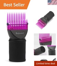 Hair Dryer Comb Attachment for Quick Straightening - Fits 1.57-1.97" Nozzles