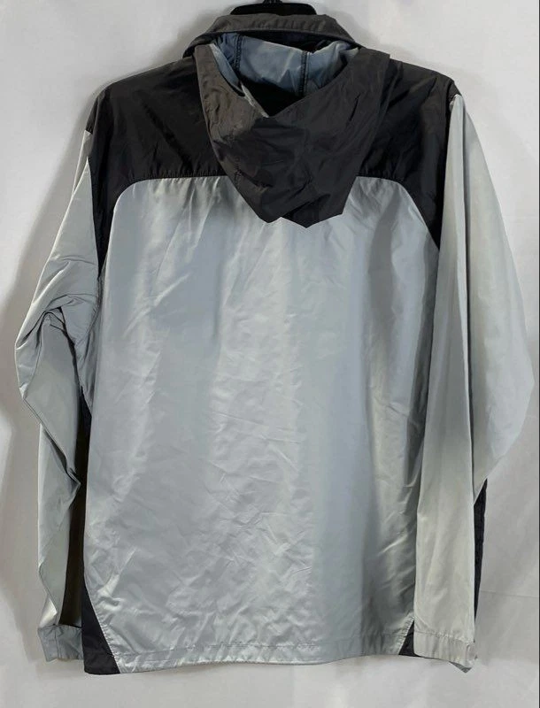 Columbia Glennaker Lake Gris Negro Colorblock Chaqueta de Lluvia con Capucha Para Hombre M Foto 2 de 4