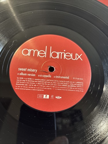 Amel Larrieux - Sweet Misery - 12" Vinyl Single 2000 / Epic 550 Music / Promo - Picture 3 of 4