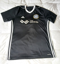 Rhyl FC Football Shirt Large Black Adidas Climacool