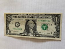 NOTE US One Dollar 2017 Low Serial Number And Quad 5’s