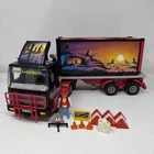 VINTAGE NSIB PLAYMOBIL 3817 SUNSET EXPRESS TRACTOR TRAILER WITH FIGURE 1995