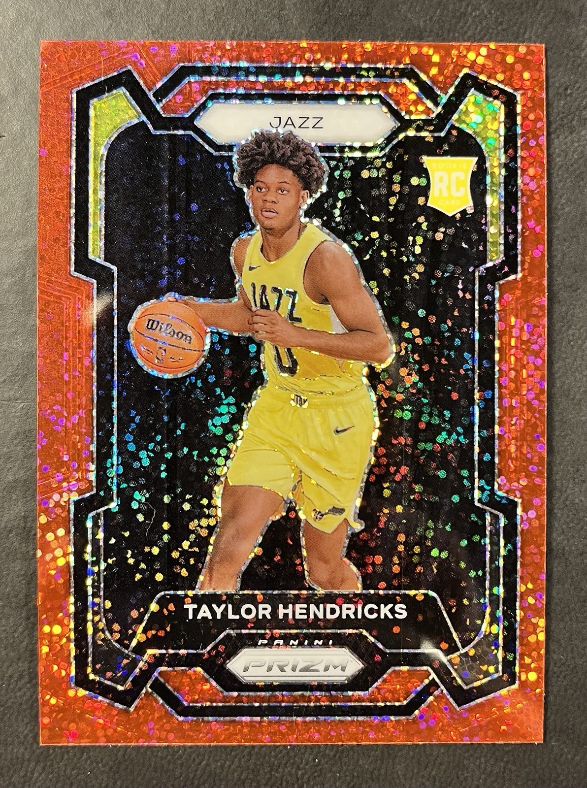 2023-24 Panini Prizm Red Sparkle Prizm Taylor Hendricks #161 NBA Rookie RC Jazz