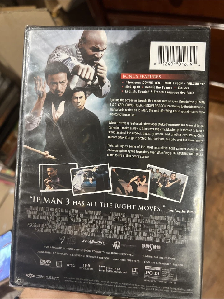 Ip Man 3 (DVD) Donnie Yen, Max Zhang, Mike Tyson Foto 2 de 2