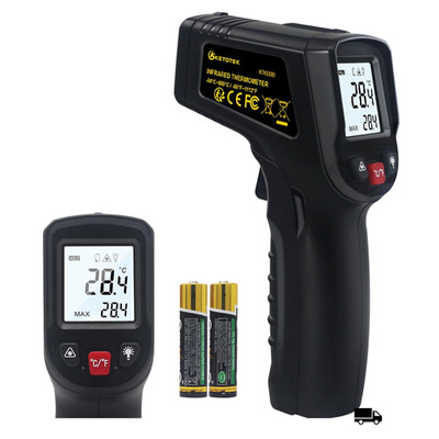 Infrarot Thermometer Digital LCD Emissivitätsanpassung 12:1 Messverh