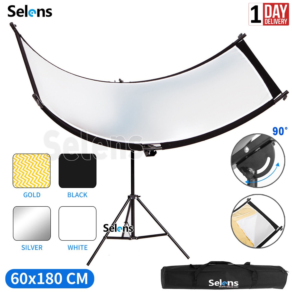 Selens 4in1 Photography Light Reflector Portrait Shape Curved