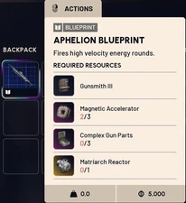 Arc Raiders Aphelion Blueprint