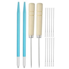 Doll Hair Rooting Holders Kit 0.8mm Rerooting Needles Blue