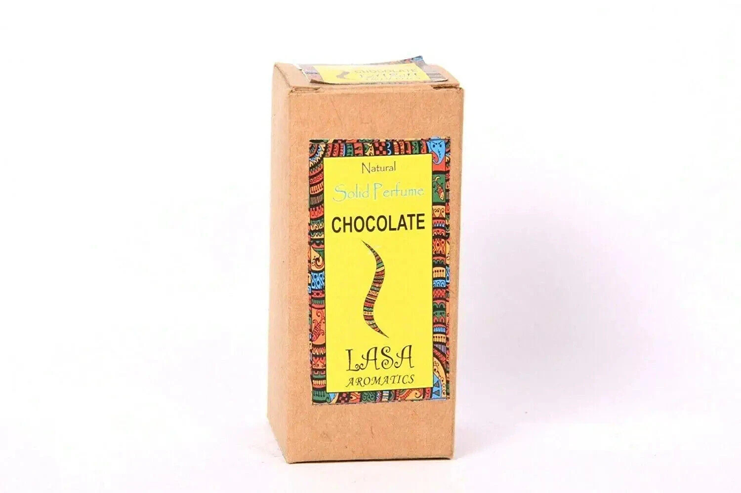 Perfume sólido chocolate Lasa 6 g natural puro unisex fragancia corporal sin alcohol