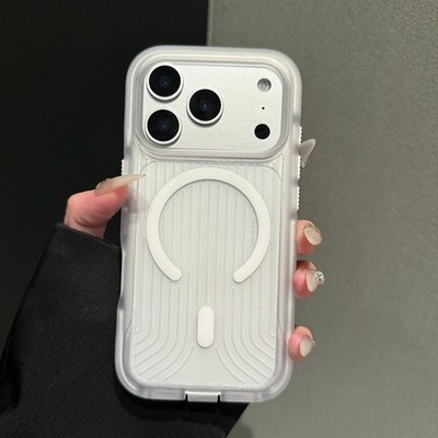 For Apple iPhone 17 Pro Max 16 15 14 13 12 Phone Cover Frosted Magnetic Shell