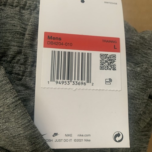 Nike Hombres Yoga Dri-FIT Pantalones de Entrenamiento Atlético Gris Talla Grande DB4204-010 NUEVO CON ETIQUETAS - Imagen 6 de 6