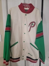 Stall & Dean Cleveland Pipers Varsity Throwback Jacket Coat Shamrock Logo 4XL