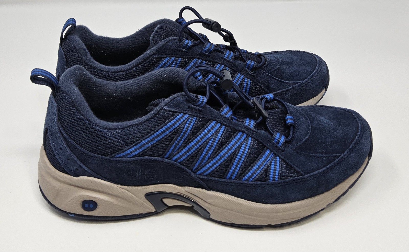 Ryka Shoes Womens Sz 7.5 Walking Navy Suede Catalyst III Hiking Sneakers Blue