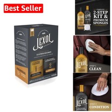Complete Leather Care Kit: 16.9 oz Cleaner, Conditioner  Sponges for Longevity