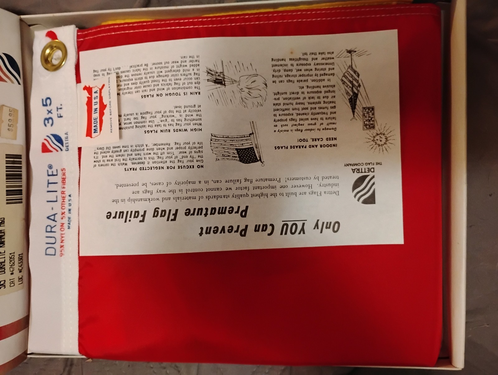 Dettra Annin Flag of Flag of Rwanda 1961 – 2001  3' x 5' Dura Lite Nylon Flag