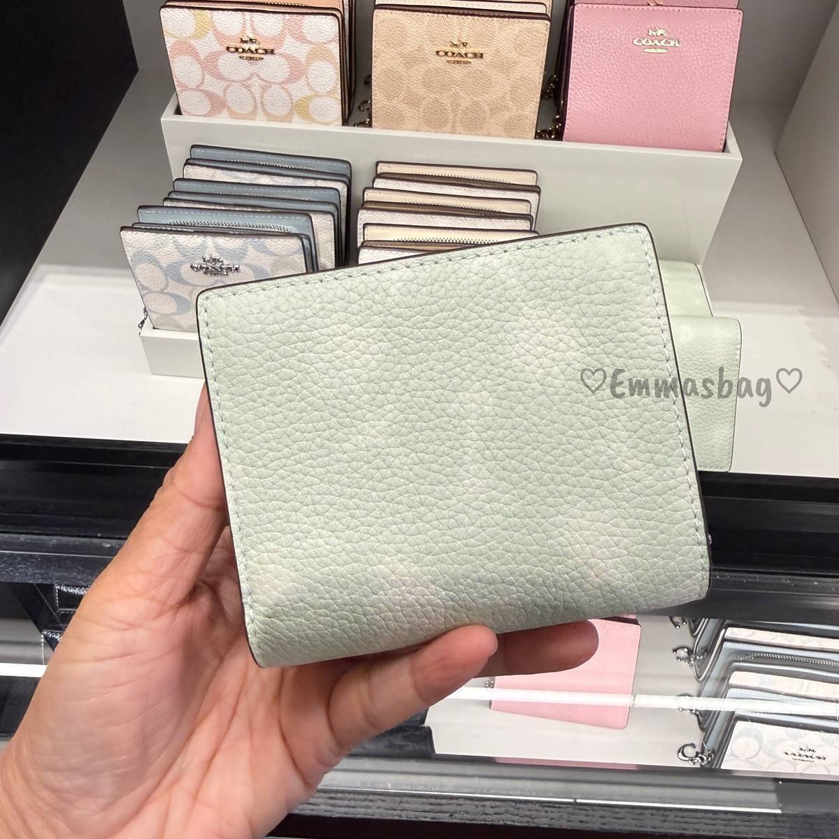 Coach Snap Wallet With Floral Print CEC38 pebbled leather/Gold