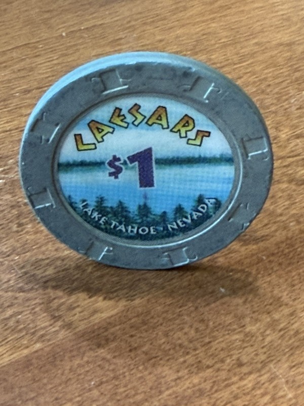 Vintage Caesars Lake Tahoe, Nevada Poker Gaming Casino $1 Chip