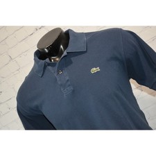 Lacoste Polo Shirt Mens 2XL EUR 8 Blue Classic Fit Pique Crocodile Logo