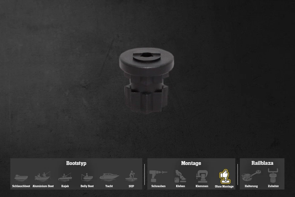1x Railblaza Sternadapter Mache dein eigenes Zubehör Railblaza tauglich RB-1103