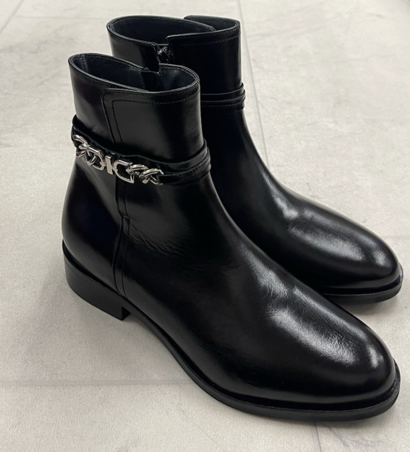 NIB Jonal Paris Leather  Ankle Boots In Black Size:36 (US 5-5.5)