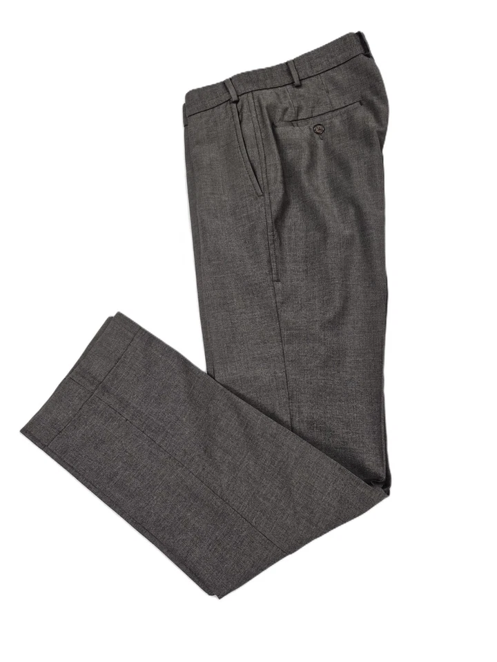 Pantalones interiores marfil Incotex (36) gris bolsillos con cremallera 100 % lana Foto 4 de 4