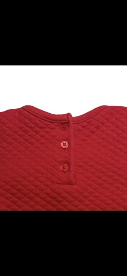 Kids Headquarters Girl Size 18m Red Dress/Top Bow & Buttons Honeycomb Pattern - Image 3 of 4