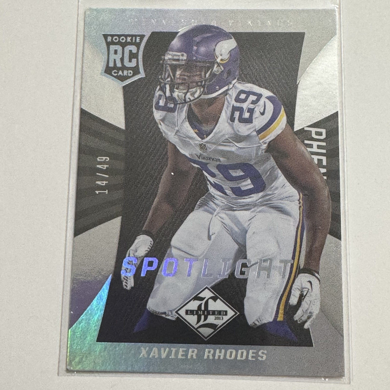 Xavier Rhodes Panini Limited #200 Silver Spotlight