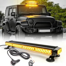 27 Led Strobe Light Bar Amber Rooftop Warning For Tow Truck Snow Plow Pickup