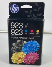 HP 923 CMYK Original Ink Cartridge 4-Pack, 500 pages K, 400 pages C/M/Y,