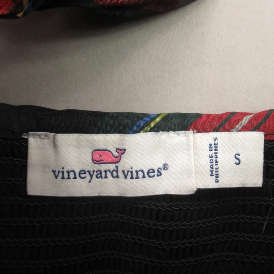 Vestido Vineyard Vines para mujer pequeño manga corta cuello redondo pulóver informal a cuadros Foto 4 de 4