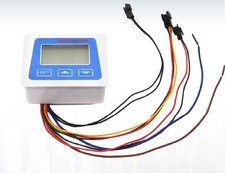 Digital Flow Switch Controller LCD Water Flow Rate Meter Temp Sensor Monitor