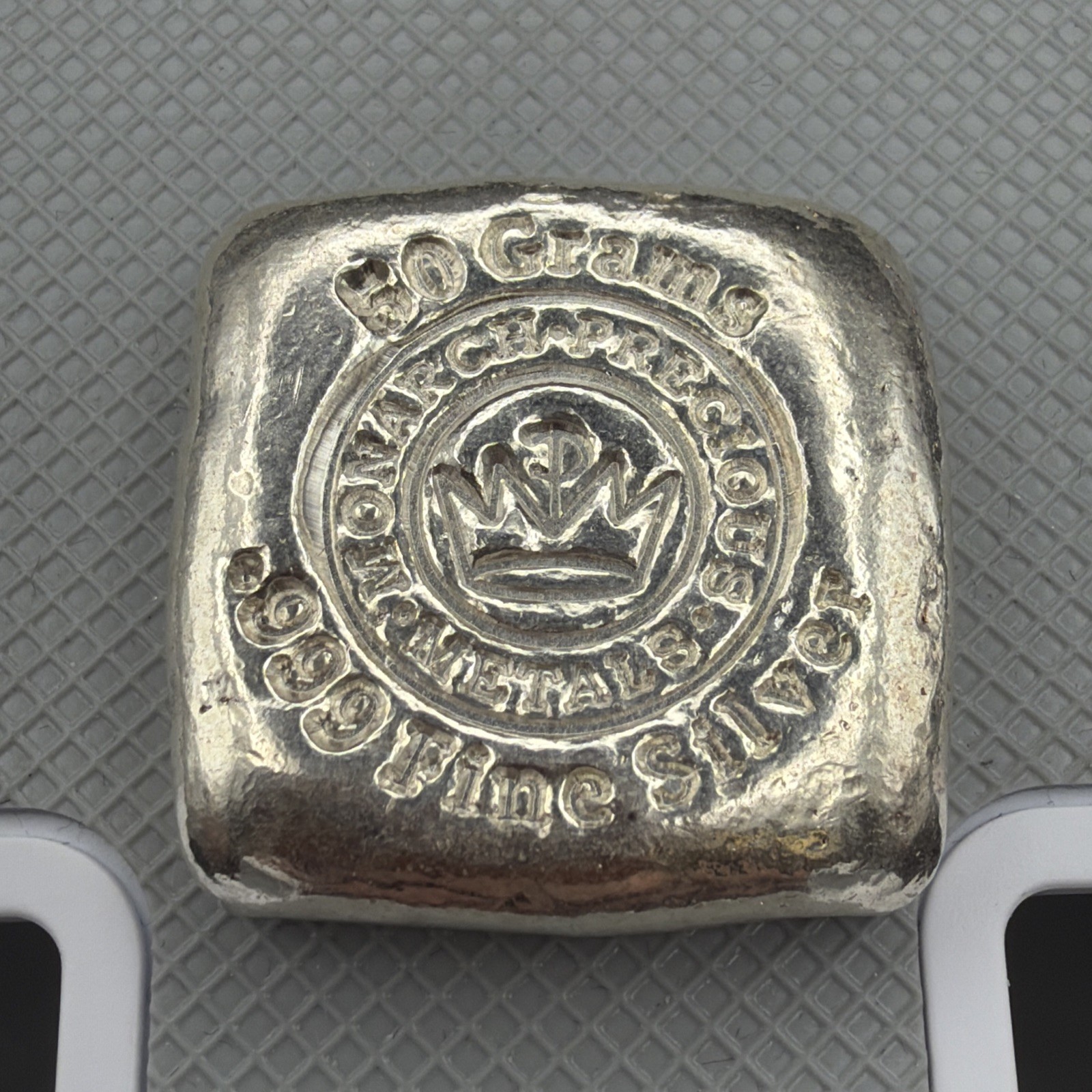 50 Gram .999 Fine Silver Monarch Precious Metals Poured Bar