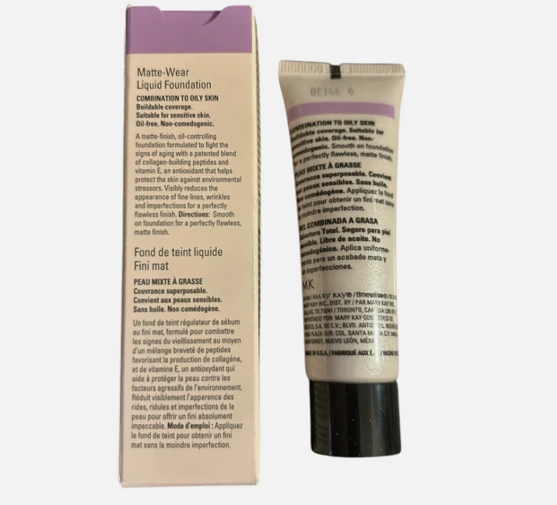 Mary Kay Timewise Matte Wear Beige 6 Liquid Foundation 1oz. Discontinued 038762 - Image 3 of 3