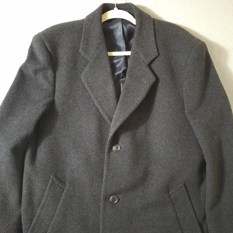 Gabardina Silver Cloud para hombre 42R negra mezcla de lana y cachemir tejida en Italia Foto 2 de 4