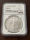 1994 $1 American Silver Eagle NGC MS70 Brown Label FLAWLESS AND SPOT FREE!!
