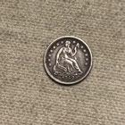1852 SEATED LIBERTY HALF DIME VF/XF. NICE CONDITION! QA