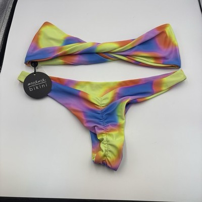 Moana Bikini Multi Color Tie Dye size XL Set