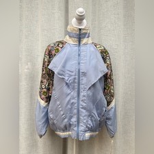 Janeve 1990 silk light blue bomber jacket