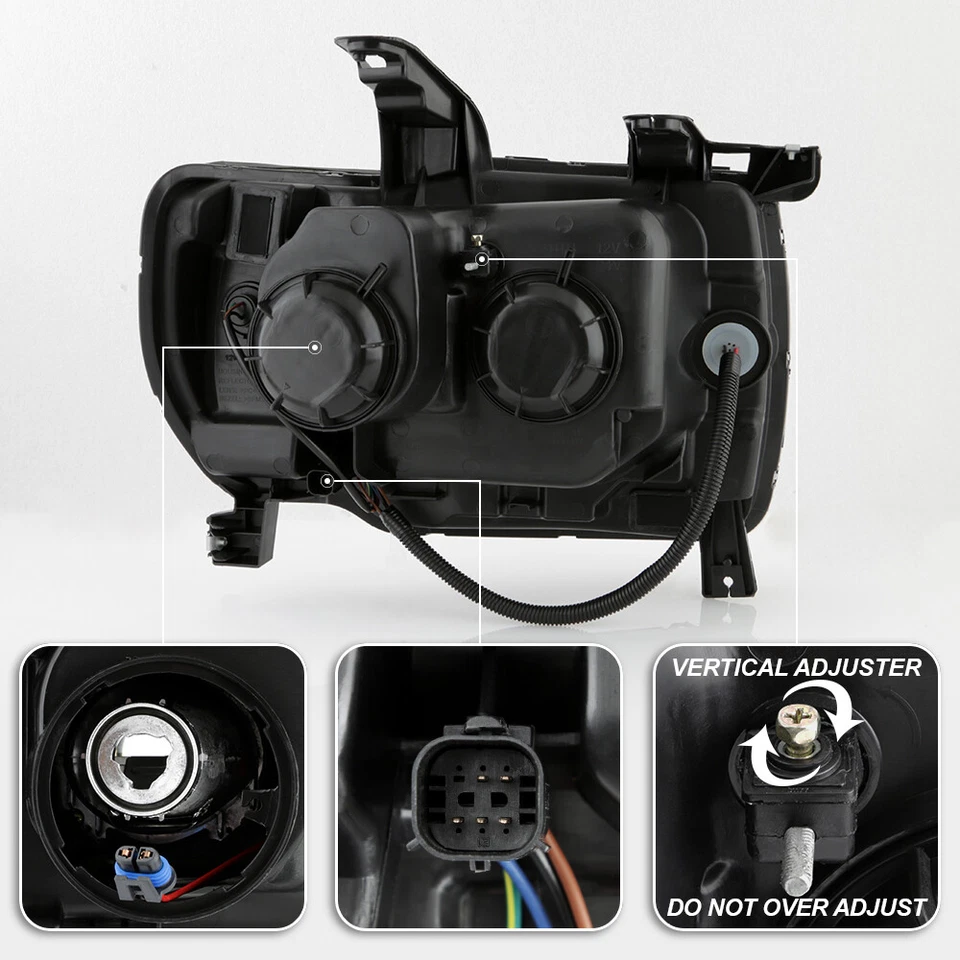 Par de faros proyectores izquierda+derecha GMC Canyon 2015-2022 tubo LED negro actualización Foto 3 de 4