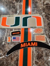 Night edition Miami Hurricanes full size football helmet 3M vinyl decals 20mil