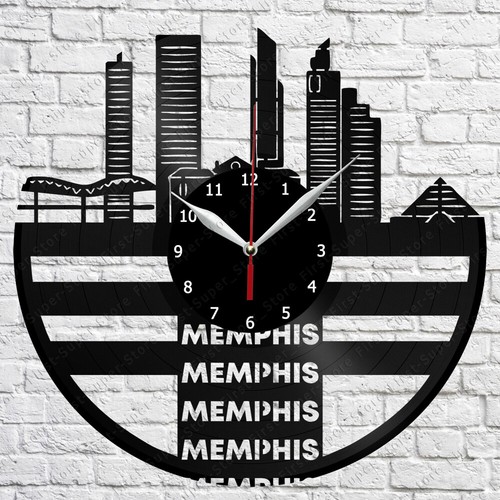 Memphis Vinyl Record Wall Clock Home Fan Art Decor 12'' 30 cm 5620