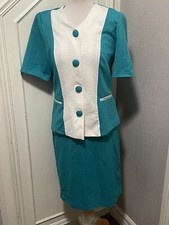 Pablo Collection Made in USA Suit Jacket and Skirt size 8 vintage colorblock