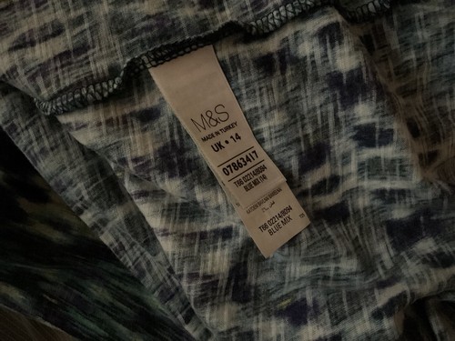 BNNT FAB INDIGO COLLECTION BLUE MIX TIE DYE MAXI DRESS SIZE UK 14 - Picture 7 of 8