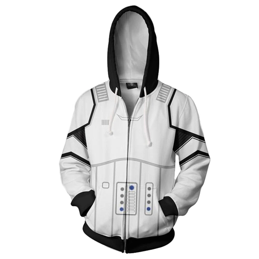 Star Wars Imperial Stormtrooper Hoodie 3D Printed Storm Trooper Zipper  Jacket | eBay