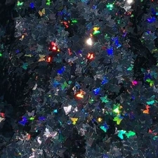 Solvent Resistant BUTTERFLY shape (BLACK METAL)Glitter-Nail Art Face Crafts 1tsp