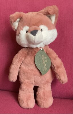 Aurora Ebba Eco Collection Francis Fox orange weiß weiches Plüschtier 10-13 Zoll Etikett