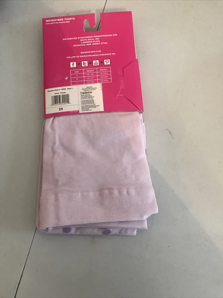 Medias de microfibra Maidenform Girl púrpura con puntos grandes Ret$9 (5hmbx-131-11) Foto 3 de 4