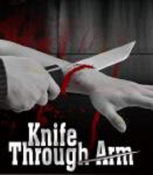 Knife Through Arm Trick. BLOOD SQUIRTS OUT. Fully selfcontained. Chrome Blade. eBay