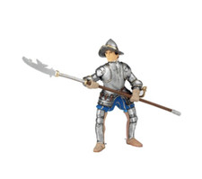 PAPO 39395 CONQUISTADOR WITH BLUE HALBERD 1/18 3 3/4 INCH...RETIRED pike man