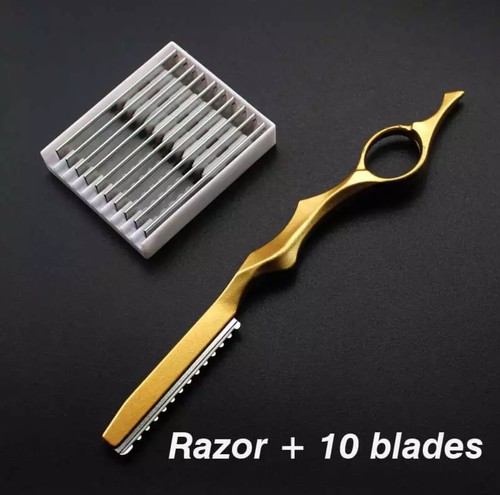 Hair thinning Razor Hairdressing Thinning Shaper Comb Styling Razor / 10 Blades - Picture 12 of 17
